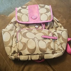 Coach signature backpack